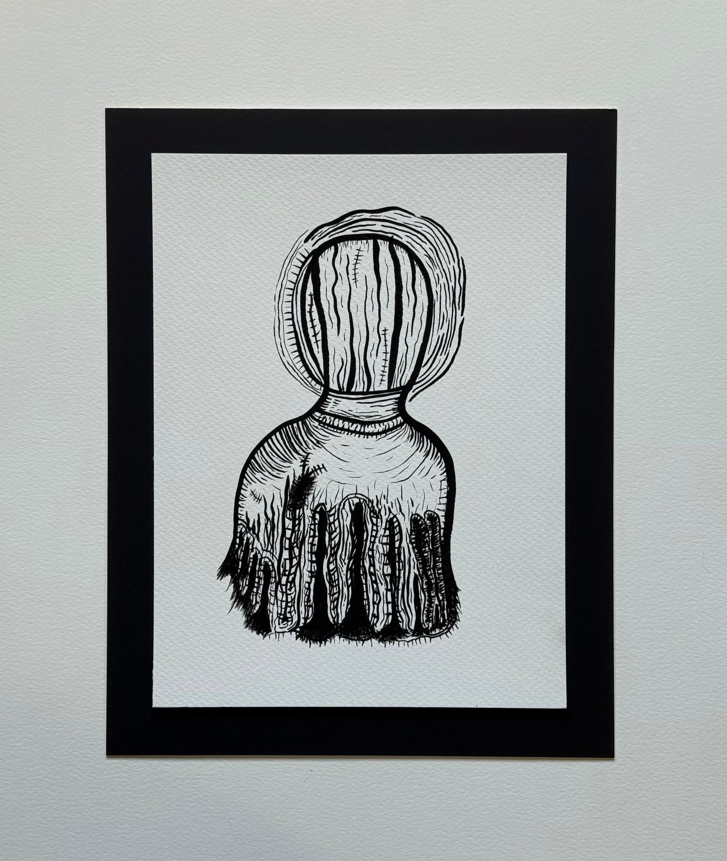 Weird Friend, original brush pen
