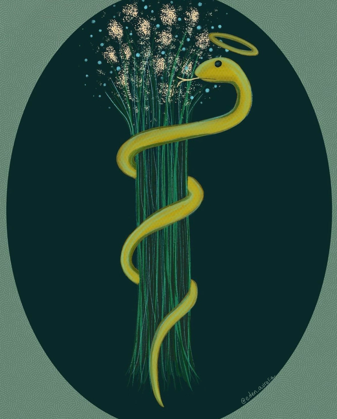 Snake and Flowers