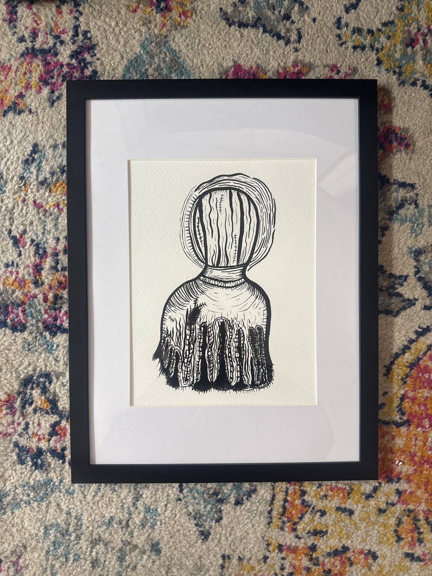 Weird Friend, original brush pen